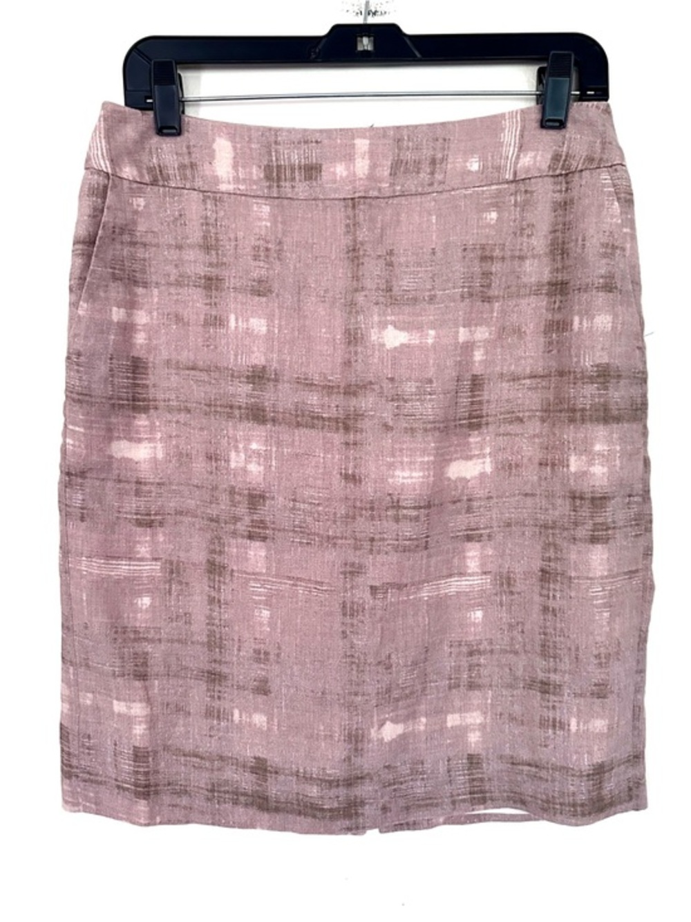 LOFT Linen Dusty Rose Textured Pencil Skirt Size 4